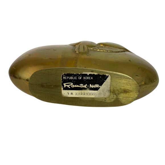 Rosenthal Netter Republic of Korea Solid Brass Vase With Kissing Bird Design - Picture 6 of 6